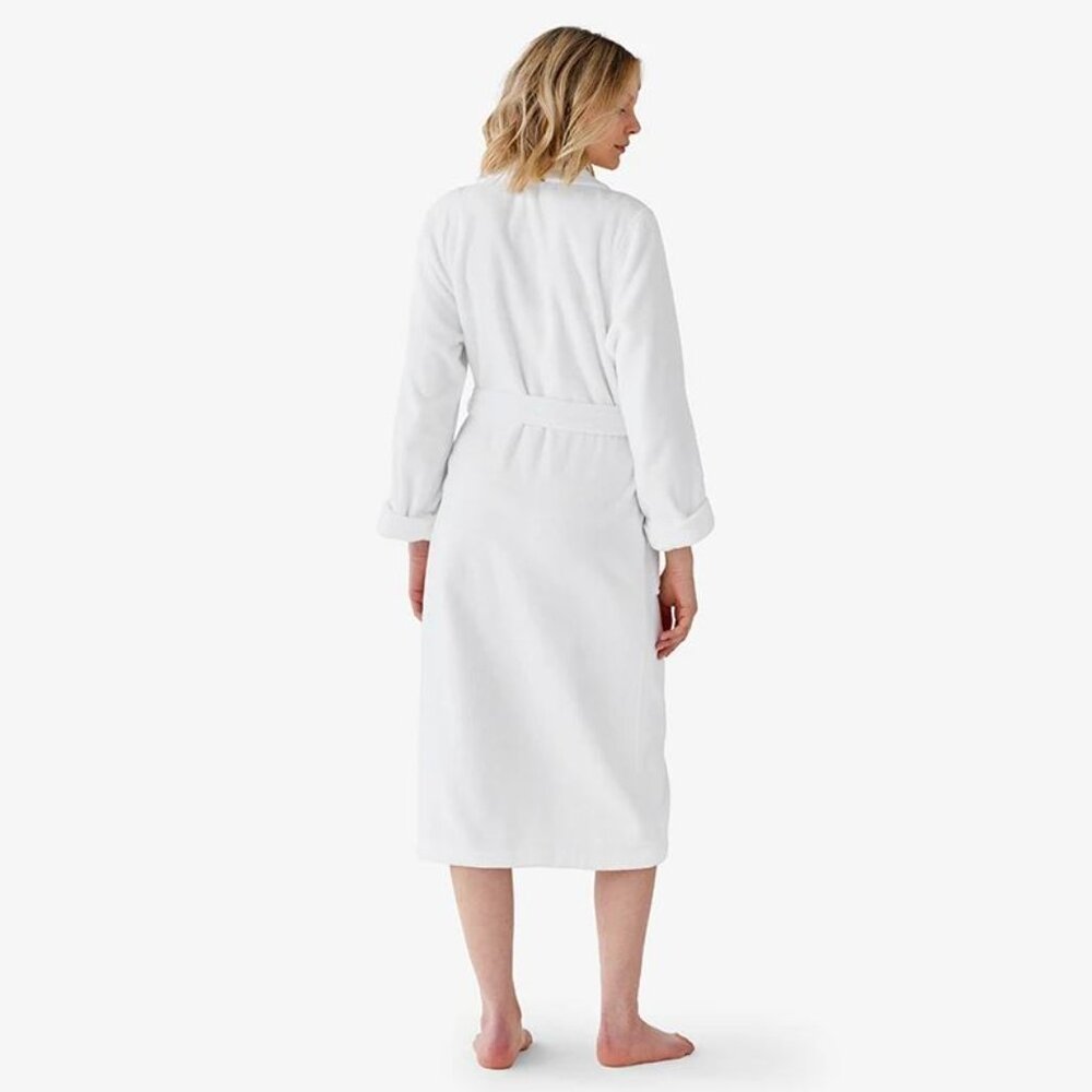 Women's Long Robe - White, M - Picture 5 of 5